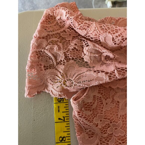 Guess Lace Off-Shoulder Dress Pink Medium - Picture 13 of 13